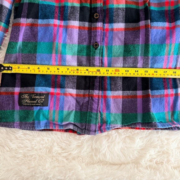Vermont Flannel Company Colorful Plaid Button-Up Shirt - Size Large - Picture 7 of 8